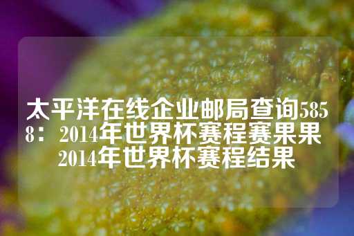 太平洋在线企业邮局查询5858：2014年世界杯赛程赛果果 2014年世界杯赛程结果