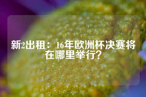 新2出租：16年欧洲杯决赛将在哪里举行？-第1张图片-皇冠信用盘出租