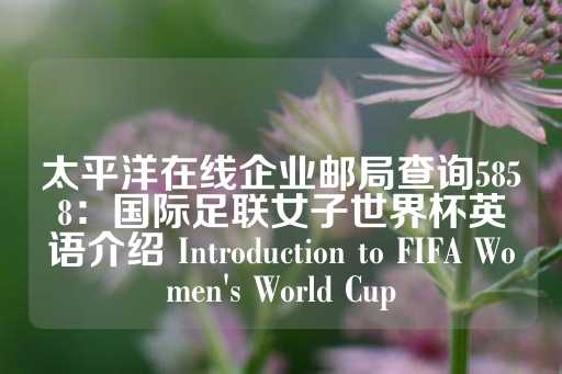 太平洋在线企业邮局查询5858：国际足联女子世界杯英语介绍 Introduction to FIFA Women's World Cup