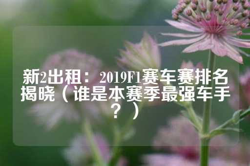 新2出租：2019F1赛车赛排名揭晓（谁是本赛季最强车手？）-第1张图片-皇冠信用盘出租