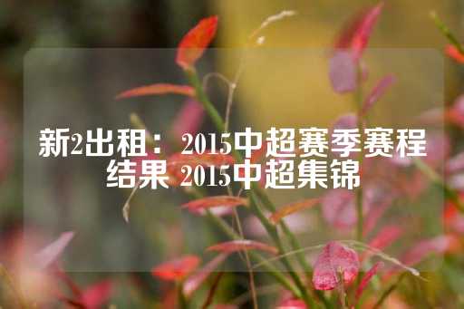 新2出租：2015中超赛季赛程结果 2015中超集锦