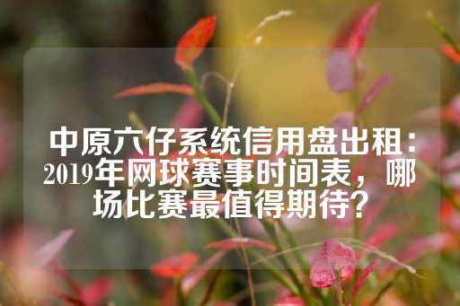 中原六仔系统信用盘出租：2019年网球赛事时间表，哪场比赛最值得期待？-第1张图片-皇冠信用盘出租