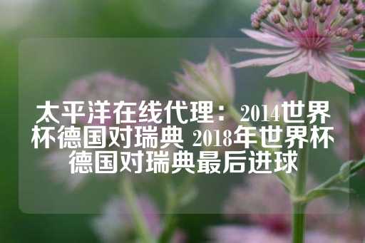 太平洋在线代理：2014世界杯德国对瑞典 2018年世界杯德国对瑞典最后进球