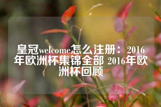 皇冠welcome怎么注册：2016年欧洲杯集锦全部 2016年欧洲杯回顾