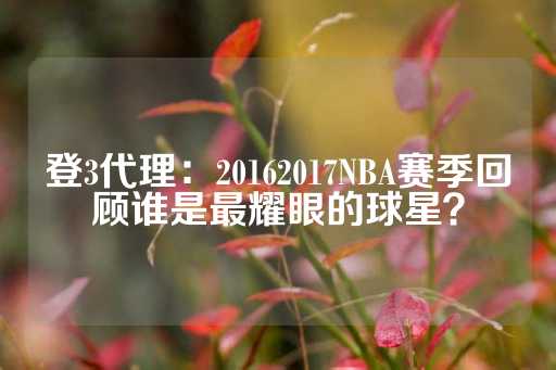 登3代理：20162017NBA赛季回顾谁是最耀眼的球星？