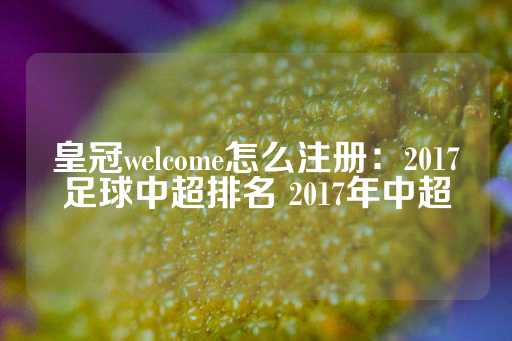 皇冠welcome怎么注册：2017足球中超排名 2017年中超-第1张图片-皇冠信用盘出租