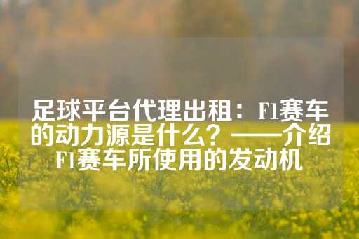 足球平台代理出租：F1赛车的动力源是什么？——介绍F1赛车所使用的发动机