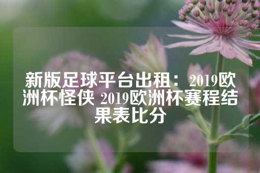 新版足球平台出租：2019欧洲杯怪侠 2019欧洲杯赛程结果表比分