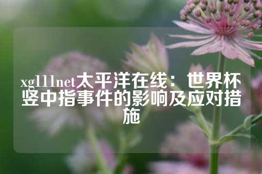 xg111net太平洋在线：世界杯竖中指事件的影响及应对措施