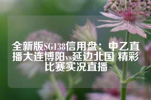 全新版SG138信用盘：中乙直播大连博阳vs延边北国 精彩比赛实况直播