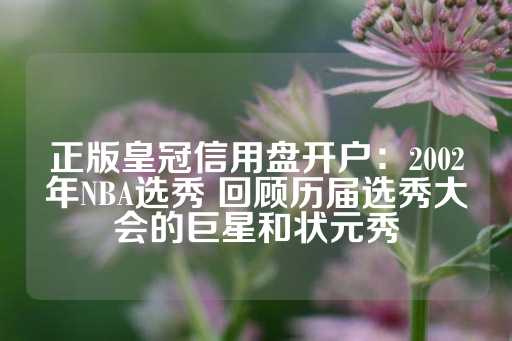 正版皇冠信用盘开户：2002年NBA选秀 回顾历届选秀大会的巨星和状元秀