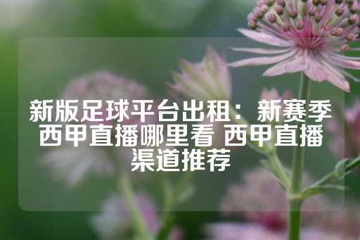 新版足球平台出租：新赛季西甲直播哪里看 西甲直播渠道推荐