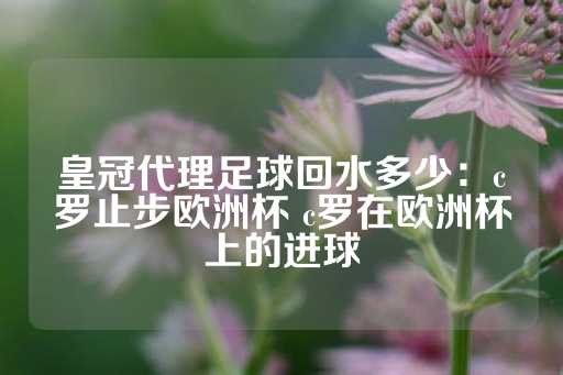 皇冠代理足球回水多少：c罗止步欧洲杯 c罗在欧洲杯上的进球