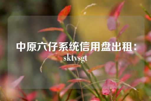 中原六仔系统信用盘出租：sktvsgt-第1张图片-皇冠信用盘出租