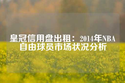 皇冠信用盘出租：2014年NBA自由球员市场状况分析