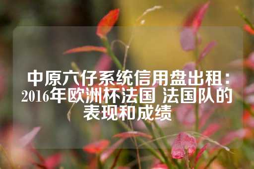 中原六仔系统信用盘出租：2016年欧洲杯法国 法国队的表现和成绩-第1张图片-皇冠信用盘出租