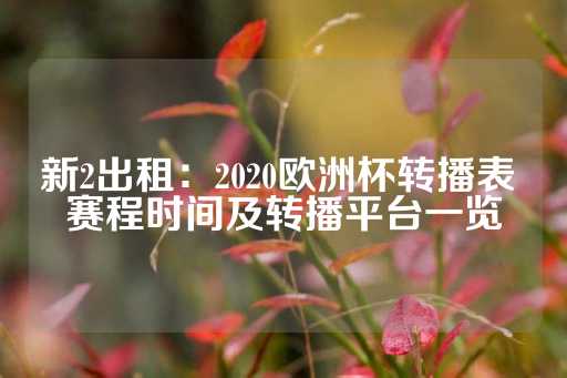 新2出租：2020欧洲杯转播表 赛程时间及转播平台一览