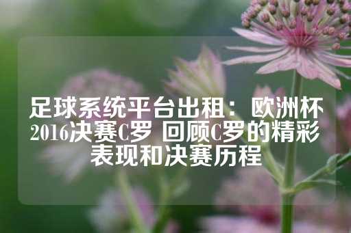 足球系统平台出租：欧洲杯2016决赛C罗 回顾C罗的精彩表现和决赛历程-第1张图片-皇冠信用盘出租