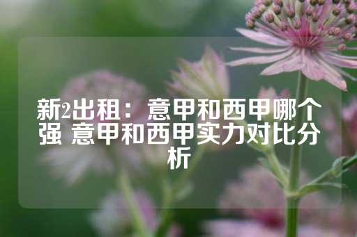 新2出租：意甲和西甲哪个强 意甲和西甲实力对比分析