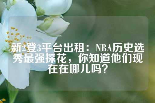 新2登3平台出租：NBA历史选秀最强探花，你知道他们现在在哪儿吗？