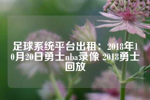 足球系统平台出租：2018年10月20日勇士nba录像 2018勇士回放