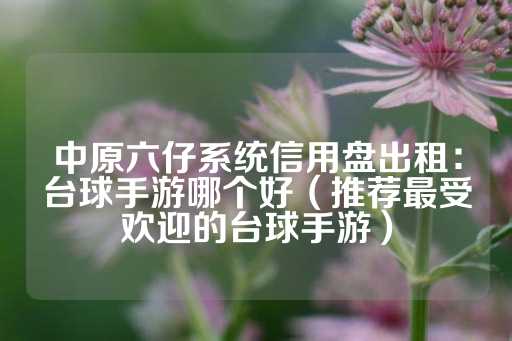 中原六仔系统信用盘出租：台球手游哪个好（推荐最受欢迎的台球手游）