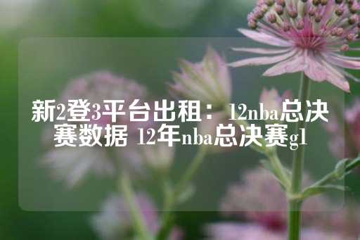 新2登3平台出租：12nba总决赛数据 12年nba总决赛g1-第1张图片-皇冠信用盘出租