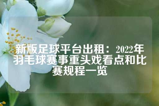 新版足球平台出租：2022年羽毛球赛事重头戏看点和比赛规程一览