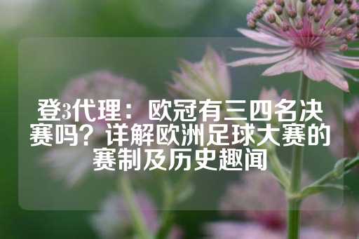 登3代理：欧冠有三四名决赛吗？详解欧洲足球大赛的赛制及历史趣闻-第1张图片-皇冠信用盘出租