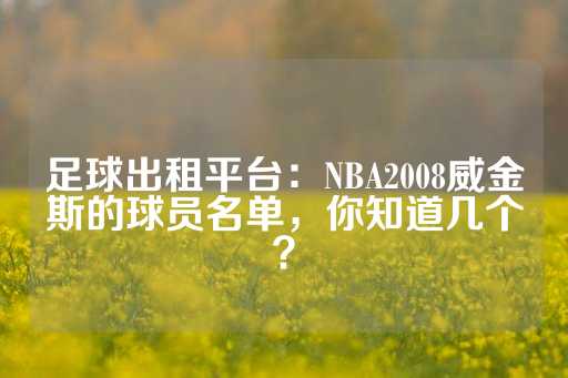 足球出租平台：NBA2008威金斯的球员名单，你知道几个？-第1张图片-皇冠信用盘出租