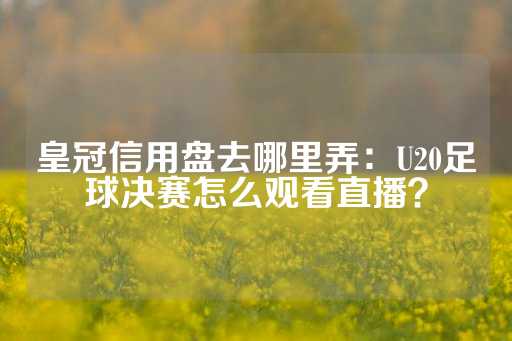 皇冠信用盘去哪里弄：U20足球决赛怎么观看直播？-第1张图片-皇冠信用盘出租