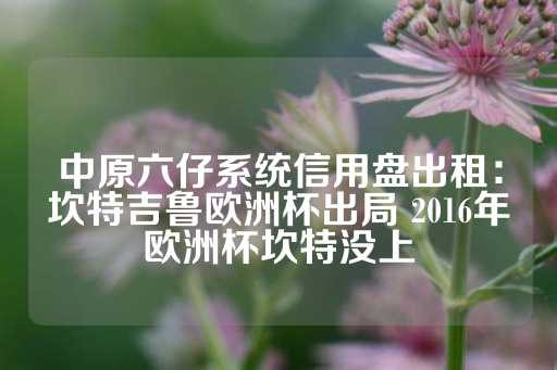 中原六仔系统信用盘出租：坎特吉鲁欧洲杯出局 2016年欧洲杯坎特没上