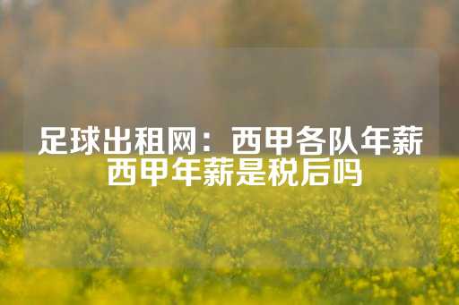 足球出租网：西甲各队年薪 西甲年薪是税后吗