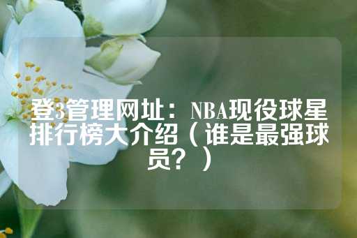 登3管理网址：NBA现役球星排行榜大介绍（谁是最强球员？）