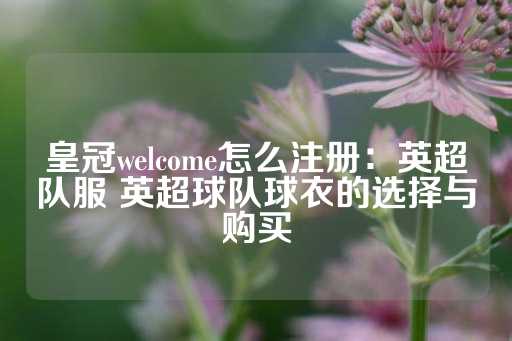 皇冠welcome怎么注册：英超队服 英超球队球衣的选择与购买-第1张图片-皇冠信用盘出租