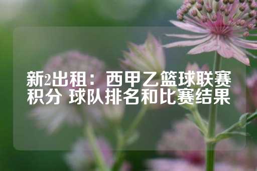 新2出租：西甲乙篮球联赛积分 球队排名和比赛结果