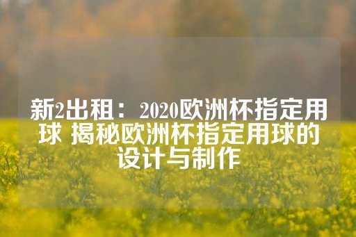 新2出租：2020欧洲杯指定用球 揭秘欧洲杯指定用球的设计与制作-第1张图片-皇冠信用盘出租