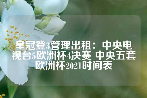 皇冠登3管理出租：中央电视台5欧洲杯4决赛 中央五套欧洲杯2021时间表-第1张图片-皇冠信用盘出租