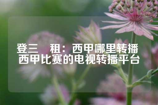 登三岀租：西甲哪里转播 西甲比赛的电视转播平台