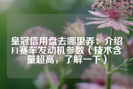 皇冠信用盘去哪里弄：介绍F1赛车发动机参数（技术含量超高，了解一下）