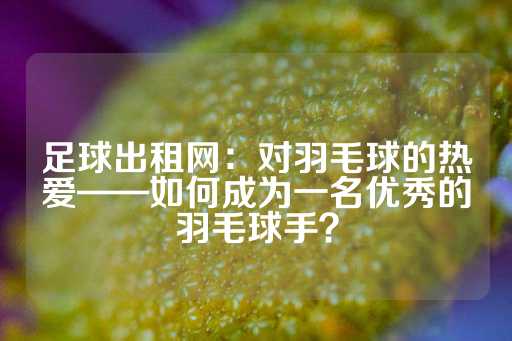 足球出租网：对羽毛球的热爱——如何成为一名优秀的羽毛球手？