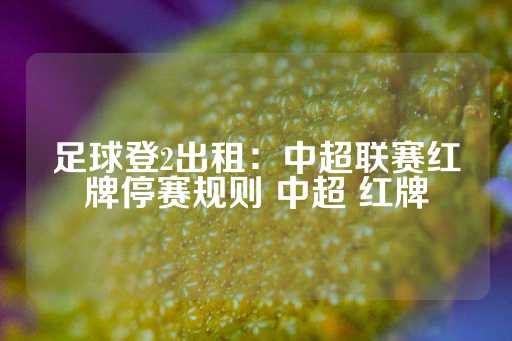 足球登2出租：中超联赛红牌停赛规则 中超 红牌