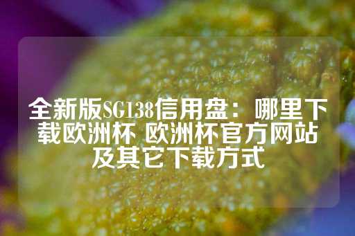 全新版SG138信用盘：哪里下载欧洲杯 欧洲杯官方网站及其它下载方式-第1张图片-皇冠信用盘出租