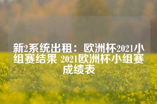 新2系统出租：欧洲杯2021小组赛结果 2021欧洲杯小组赛成绩表