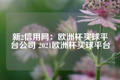 新2信用网：欧洲杯买球平台公司 2021欧洲杯买球平台-第1张图片-皇冠信用盘出租