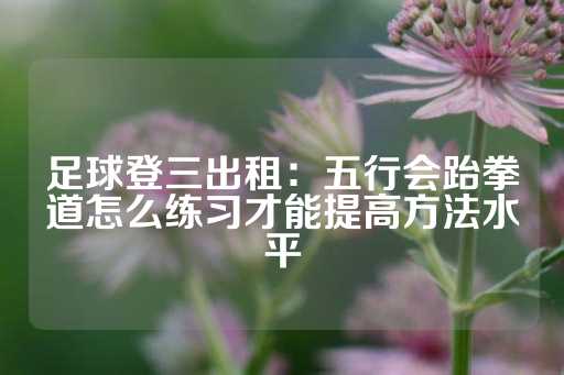 足球登三出租：五行会跆拳道怎么练习才能提高方法水平-第1张图片-皇冠信用盘出租