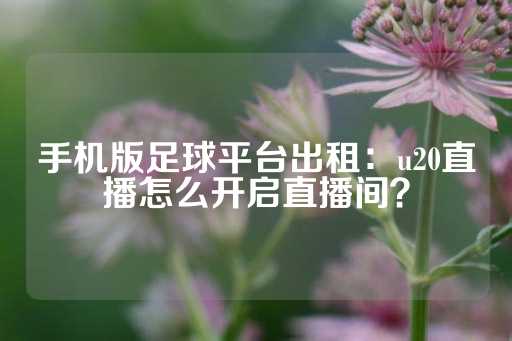 手机版足球平台出租：u20直播怎么开启直播间？