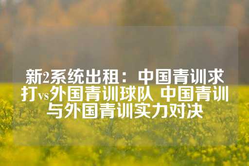 新2系统出租：中国青训求打vs外国青训球队 中国青训与外国青训实力对决