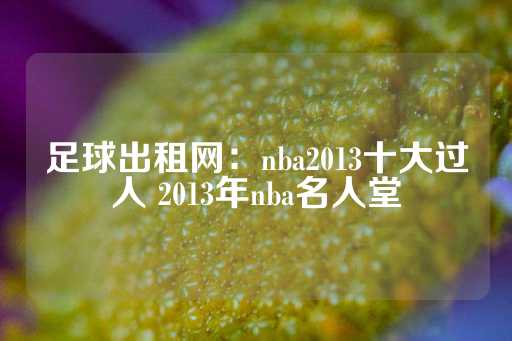 足球出租网：nba2013十大过人 2013年nba名人堂-第1张图片-皇冠信用盘出租