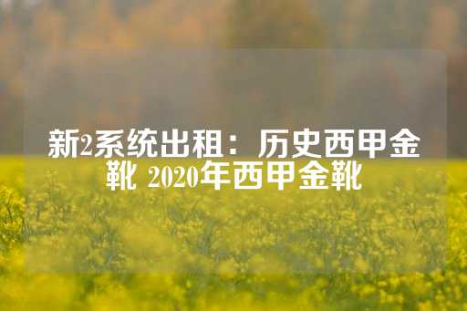 新2系统出租：历史西甲金靴 2020年西甲金靴